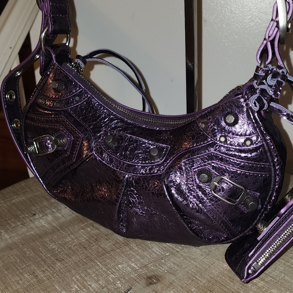 Nwot Balenciaga cagole bag in laminated leather - lilac - Picture 6 of 14